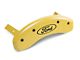 MGP Brake Caliper Covers with Ford Oval Logo; Yellow; Front and Rear (04-20 F-150)