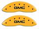 MGP Brake Caliper Covers with GMC Logo; Yellow; Front Only (07-13 Sierra 1500)