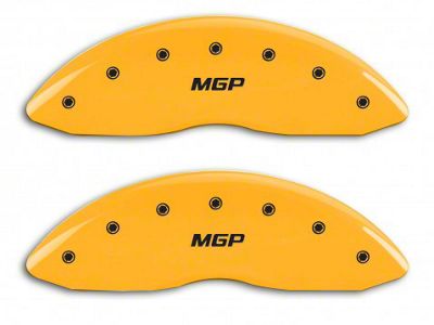 MGP Brake Caliper Covers with MGP Logo; Yellow; Front Only (07-13 Sierra 1500)