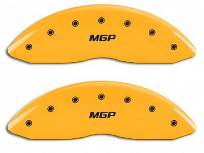 MGP Brake Caliper Covers with MGP Logo; Yellow; Front Only (07-13 Silverado 1500)