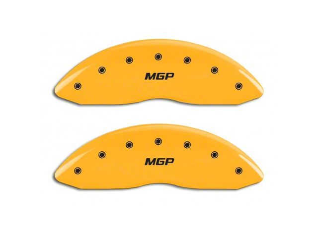 MGP Brake Caliper Covers with MGP Logo; Yellow; Front and Rear (07-13 Silverado 1500)