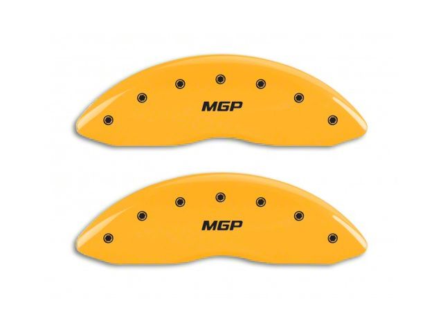 MGP Brake Caliper Covers with MGP Logo; Yellow; Front and Rear (11-18 RAM 1500)