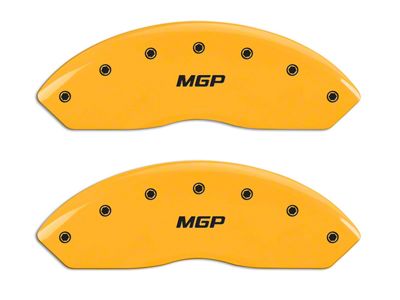 MGP Brake Caliper Covers with MGP Logo; Yellow; Front and Rear (97-03 F-150)