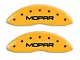 MGP Brake Caliper Covers with MOPAR Logo; Yellow; Front and Rear (06-10 RAM 1500, Excluding SRT-10)