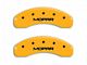 MGP Brake Caliper Covers with MOPAR Logo; Yellow; Front and Rear (11-18 RAM 1500)