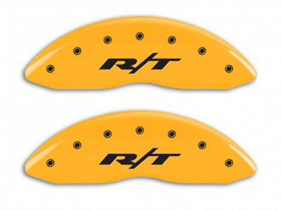 MGP Brake Caliper Covers with RT Logo; Yellow; Front and Rear (13-18 RAM 1500)