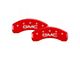 MGP Brake Caliper Covers with GMC Logo; Red; Front and Rear (21-24 Yukon)