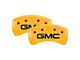 MGP Brake Caliper Covers with GMC Logo; Yellow; Front and Rear (21-24 Yukon)
