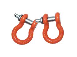 Mile Marker 5/8-Inch D-Ring Shackle; Orange
