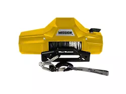 Mile Marker 8,000 lb. Mission Winch with Black Synthetic Rope and Black Hook; Sunshine Yellow (Universal; Some Adaptation May Be Required)