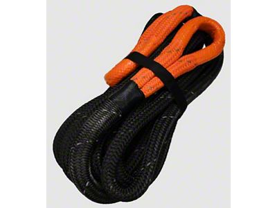 Mile Marker 7/8-Inch x 20-Foot Kinetic Rope Kit; Black