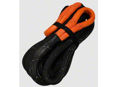 Mile Marker 1-Inch x 30-Foot Kinetic Rope Kit; Black