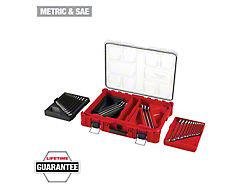 Milwaukee Tool Metric and SAE Combination Wrench Set with PACKOUT Organizer; 30-Piece 