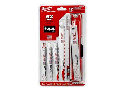 Milwaukee Tool SAWZALL Demolition Blade Set; 12-Piece
