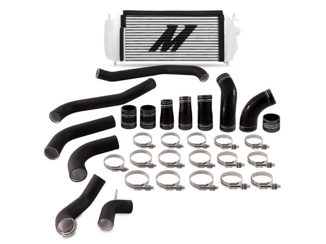 Mishimoto Performance Intercooler Kit with Black Piping; Silver (17-20 3.5L EcoBoost F-150)