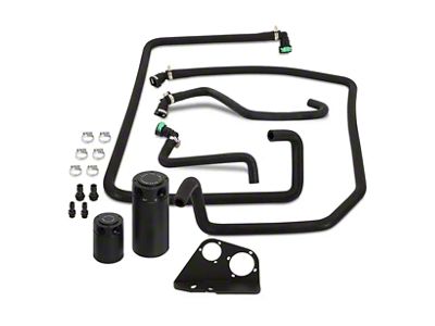 Mishimoto Baffled Oil Catch Can; Black (Mid 21-25 3.5L EcoBoost F-150)