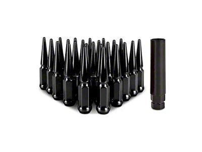 Mishimoto Black Steel Spiked Lug Nuts; M14 x 1.5; Set of 24 (15-24 F-150)