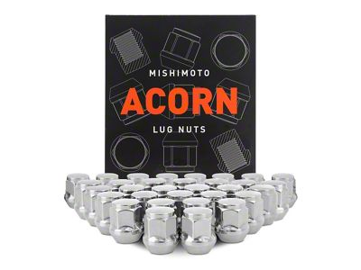 Mishimoto Chrome Steel Acorn Lug Nuts; M14 x 1.5; Set of 32 (17-25 F-250 Super Duty)