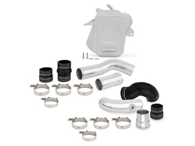 Mishimoto Air-to-Water Intercooler Kit with Polished Piping; Silver (11-16 6.7L Powerstroke F-350 Super Duty)