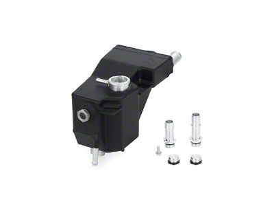 Mishimoto Aluminum Secondary Degas Tank Kit; Micro-Wrinkle Black (11-22 6.7L Powerstroke F-350 Super Duty)