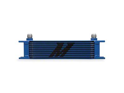 Mishimoto Universal 10-Row Oil Cooler; Blue (Universal; Some Adaptation May Be Required)