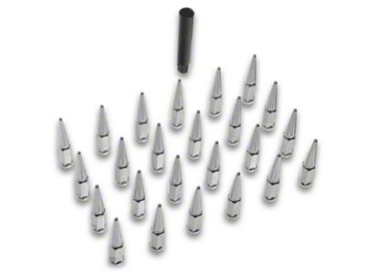 Mishimoto Chrome Steel Spiked Lug Nuts; M14 x 1.5; Set of 24 (19-25 RAM 1500)