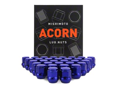 Mishimoto Blue Steel Acorn Lug Nuts; M14 x 1.5; Set of 32 (12-25 RAM 3500)