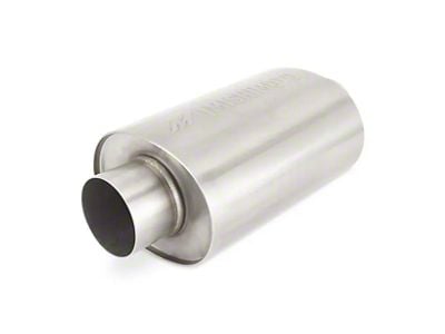 Mishimoto Resonator Muffler; 3-Inch Inlet/3-Inch Outlet; Brushed (Universal; Some Adaptation May Be Required)