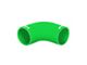 Mishimoto Silicone 90-Degree Coupler; 3-Inch; Green (Universal; Some Adaptation May Be Required)