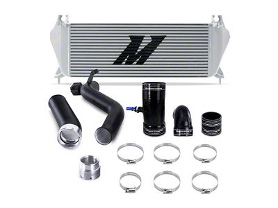 Mishimoto Performance Intercooler Kit with Black Piping; Silver (19-23 Ranger)