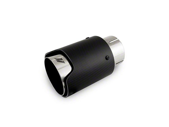 Mishimoto Carbon Fiber Exhaust Tip; 3.50-Inch; Polished (Fits 2.50-Inch Tailpipe)
