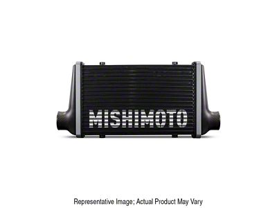 Mishimoto Carbon Fiber Intercooler with 20-Inch Gloss Silver Core and Red End Tank Clamps; Straight Through Flow End Tank Orientation (Universal; Some Adaptation May Be Required)