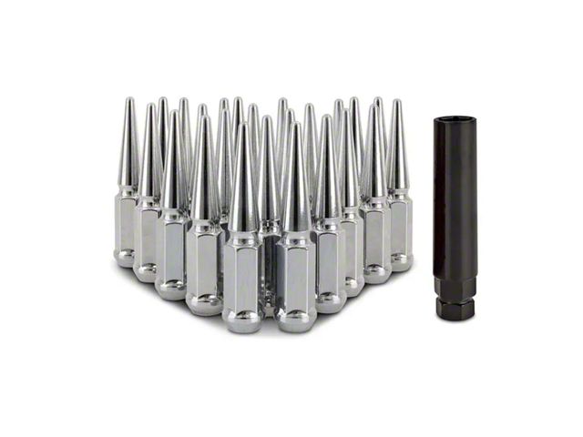 Mishimoto Chrome Steel Spiked Lug Nuts; M14 x 1.5; Set of 24 (99-24 Sierra 1500)
