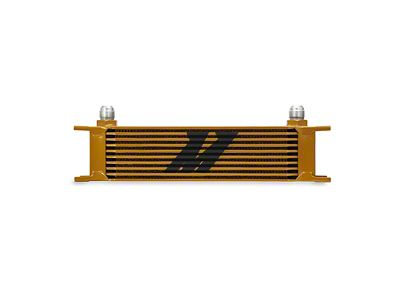 Mishimoto Universal 10-Row Oil Cooler; Gold (Universal; Some Adaptation May Be Required)