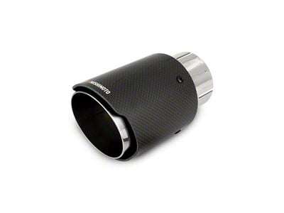 Mishimoto Carbon Fiber Exhaust Tip; 4-Inch; Polished (Fits 3-Inch Tailpipe)