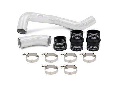 Mishimoto Hot-Side Intercooler Pipe and Boot Kit; Polished (17-19 6.6L Duramax Sierra 3500 HD)