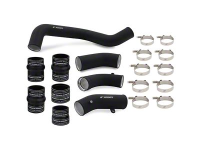 Mishimoto Intercooler Pipe and Boot Kit; Wrinkle Black (17-19 6.6L Duramax Sierra 3500 HD)