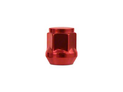 Mishimoto Red Steel Acorn Lug Nuts; M14 x 1.5; Set of 32 (07-24 Sierra 3500 HD)