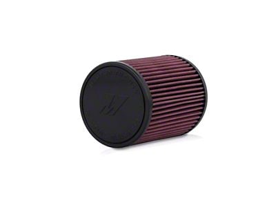 Mishimoto Performance Air Filter; 2.75-Inch Inlet; 6-Inch Filter Length; Red (Universal; Some Adaptation May Be Required)