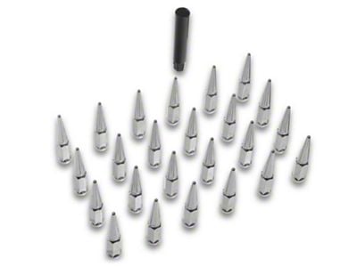 Mishimoto Chrome Steel Spiked Lug Nuts; M14 x 1.5; Set of 24 (99-26 Silverado 1500)