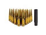 Mishimoto Gold Steel Spiked Lug Nuts; M14 x 1.5; Set of 24 (99-25 Silverado 1500)