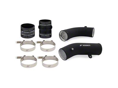 Mishimoto Cold-Side Intercooler Pipe and Boot Kit; Wrinkle Black (17-19 6.6L Duramax Silverado 2500 HD)