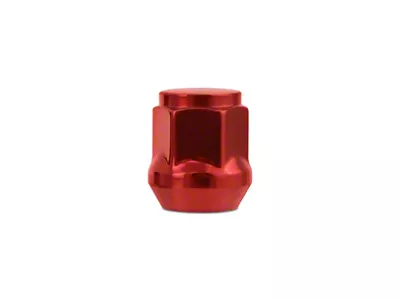 Mishimoto Red Steel Acorn Lug Nuts; M14 x 1.5; Set of 32 (07-25 Silverado 2500 HD)