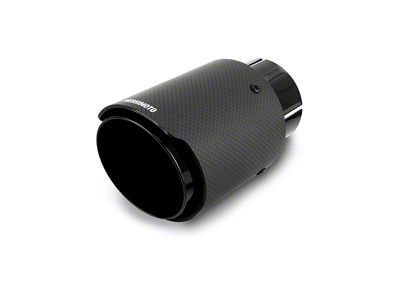 Mishimoto Carbon Fiber Exhaust Tip; 3.50-Inch; Black (Fits 2.50-Inch Tailpipe)