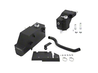 Mishimoto Aluminum Degas Tank Kit; Micro-Wrinkle Black (11-19 6.7L Powerstroke F-250 Super Duty)