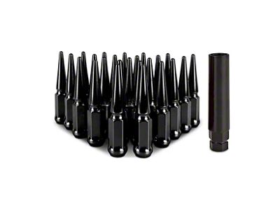 Mishimoto Black Steel Spiked Lug Nuts; M14 x 1.5; Set of 24 (07-25 Tahoe)