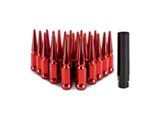 Mishimoto Red Steel Spiked Lug Nuts; M14 x 1.5; Set of 24 (07-24 Tahoe)