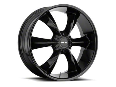 MKW M119 Gloss Black 6-Lug Wheel; 22x9; 30mm Offset (07-13 Silverado 1500)
