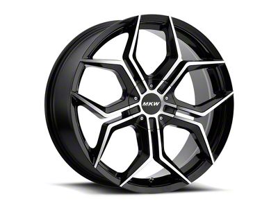 MKW M121 Gloss Black Machined 6-Lug Wheel; 22x9; 18mm Offset (15-20 Yukon)