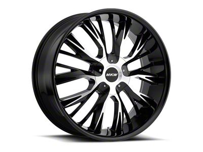 MKW M122 Gloss Black Machined 6-Lug Wheel; 22x9; 35mm Offset (19-23 Ranger)